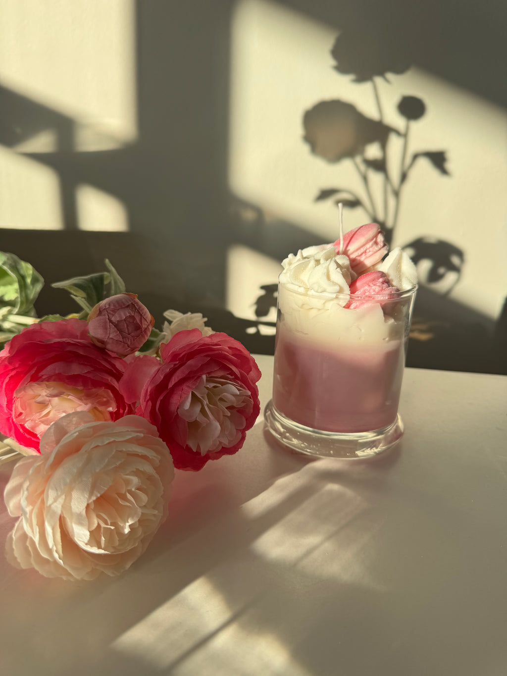 Macaron Dessert Candle – Whipped Pink Soy Candle