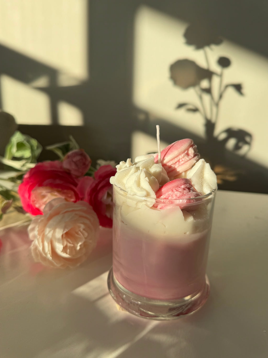 Macaron Dessert Candle – Whipped Pink Soy Candle