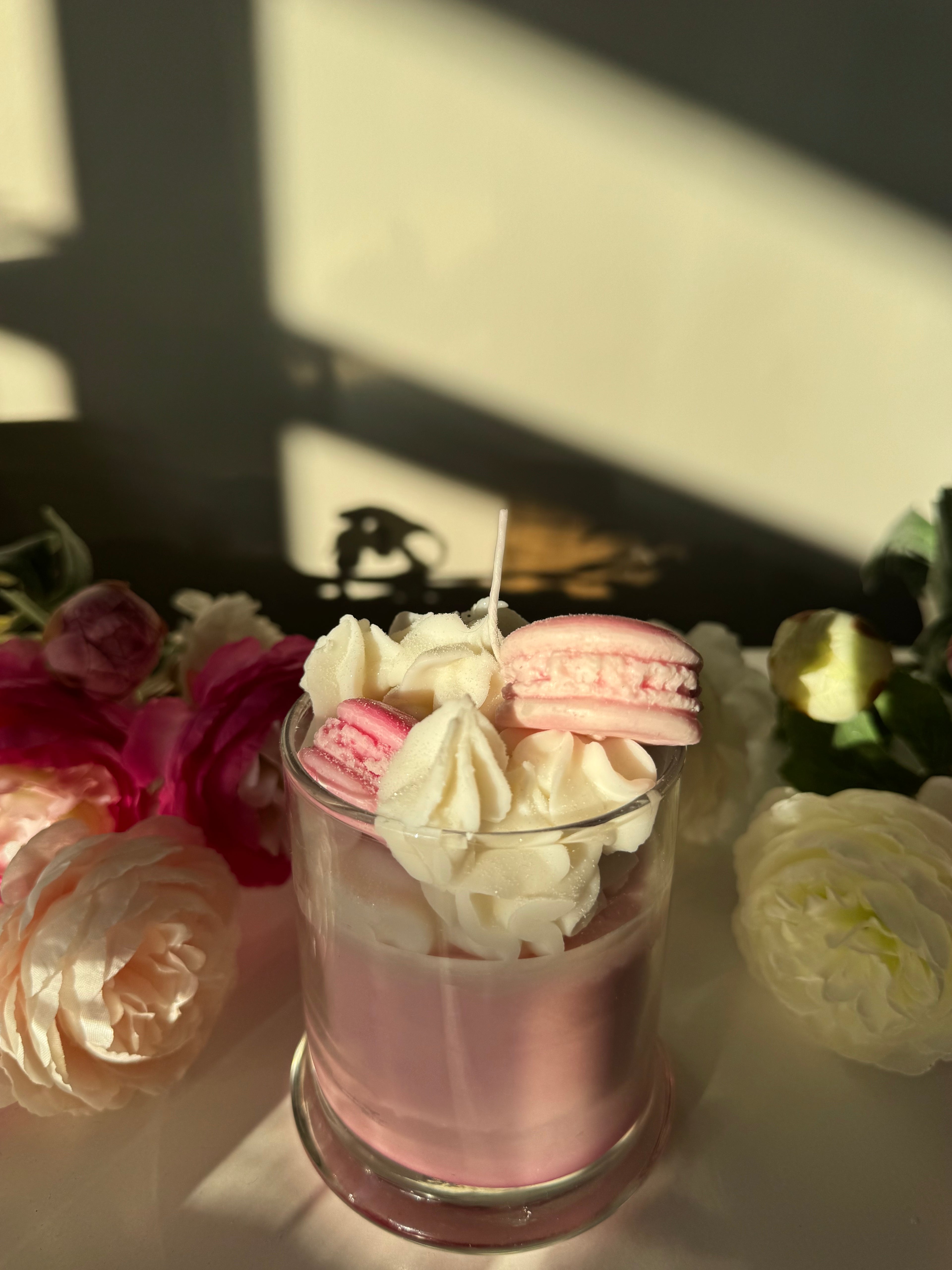 Macaron Dessert Candle – Whipped Pink Soy Candle